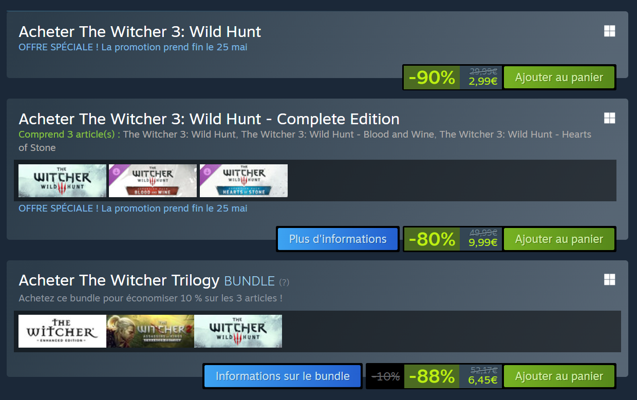 ALERTE PROLO : The Witcher 3 le meilleur GOTY all times à 2,99 Sur STEAM !!!