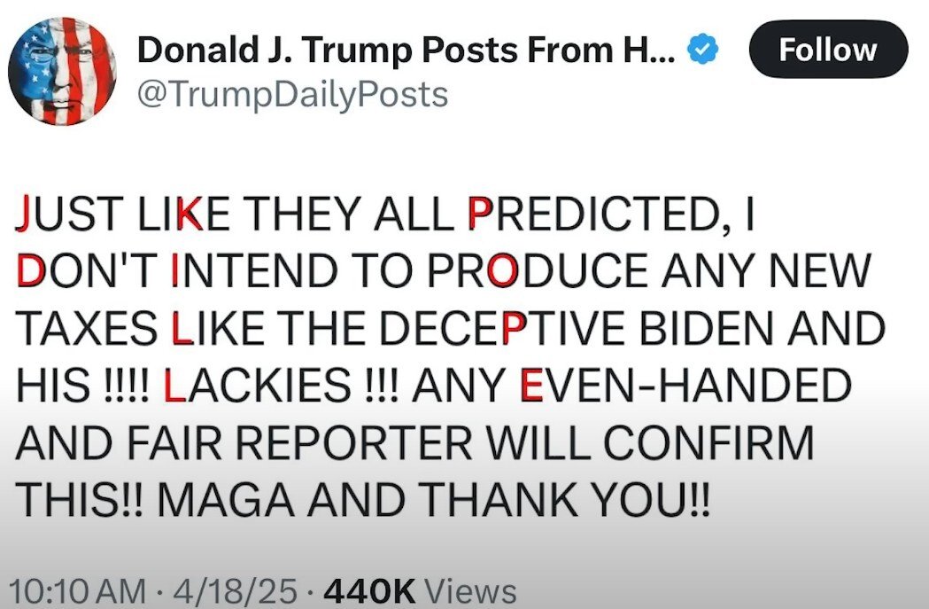 Ce message secret caché dans un Tweet de Trump