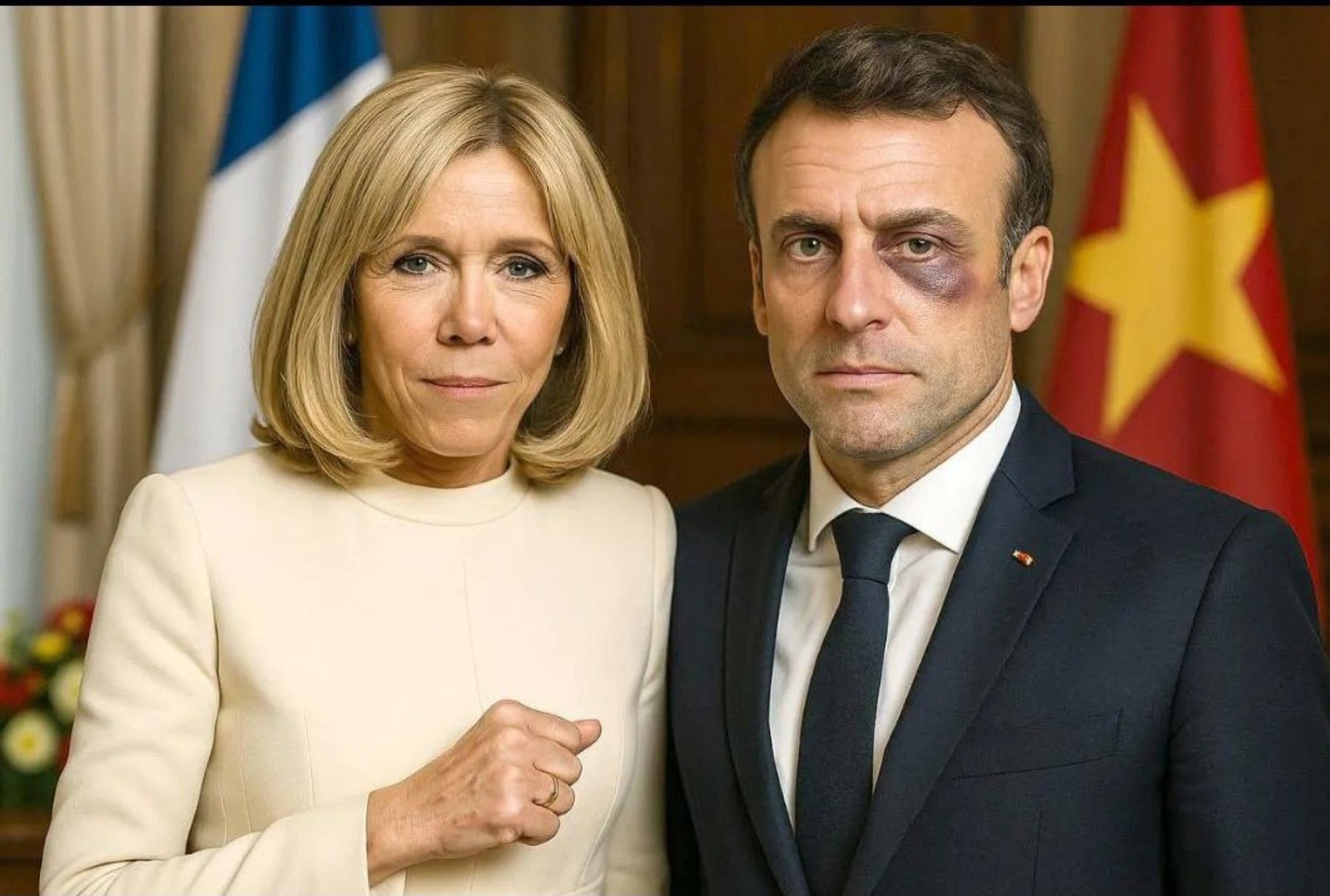 ALERTE !!! L'Elysée communique sur la "gifle de l'avion, c'était pas BRIGITTE !!!
