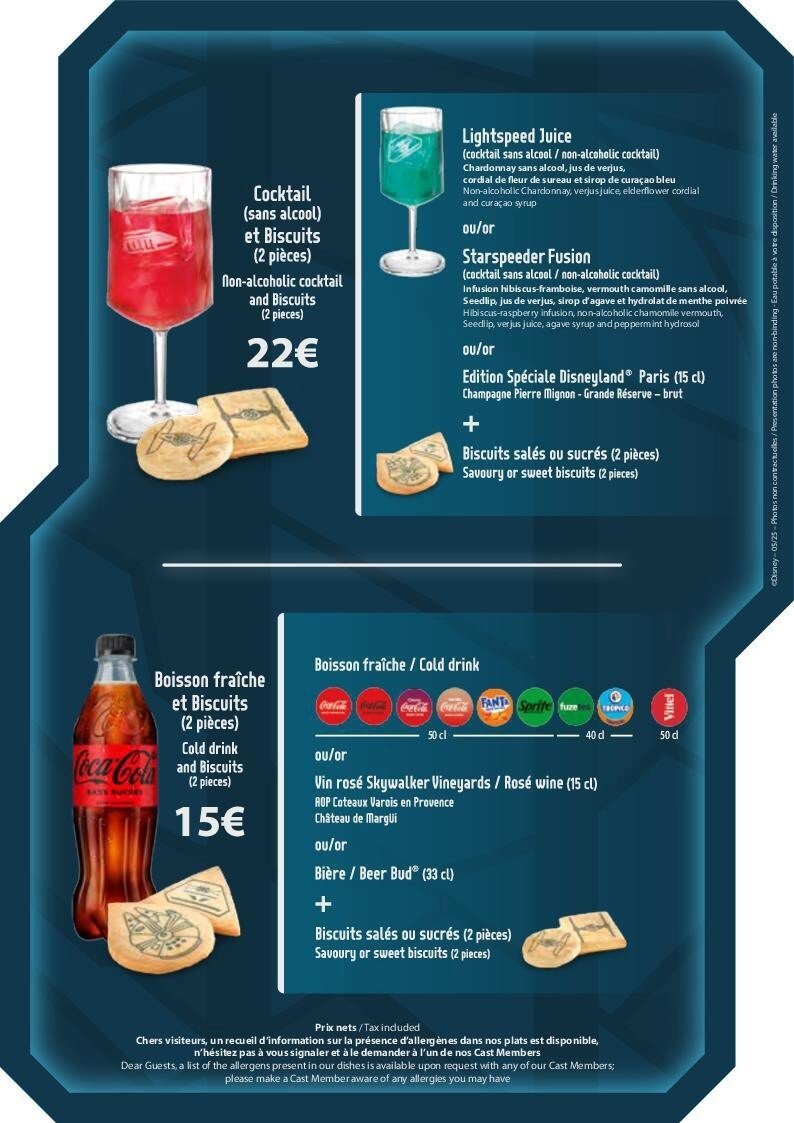 AYAAA Les prix du nouveau bar de Disneyland Paris