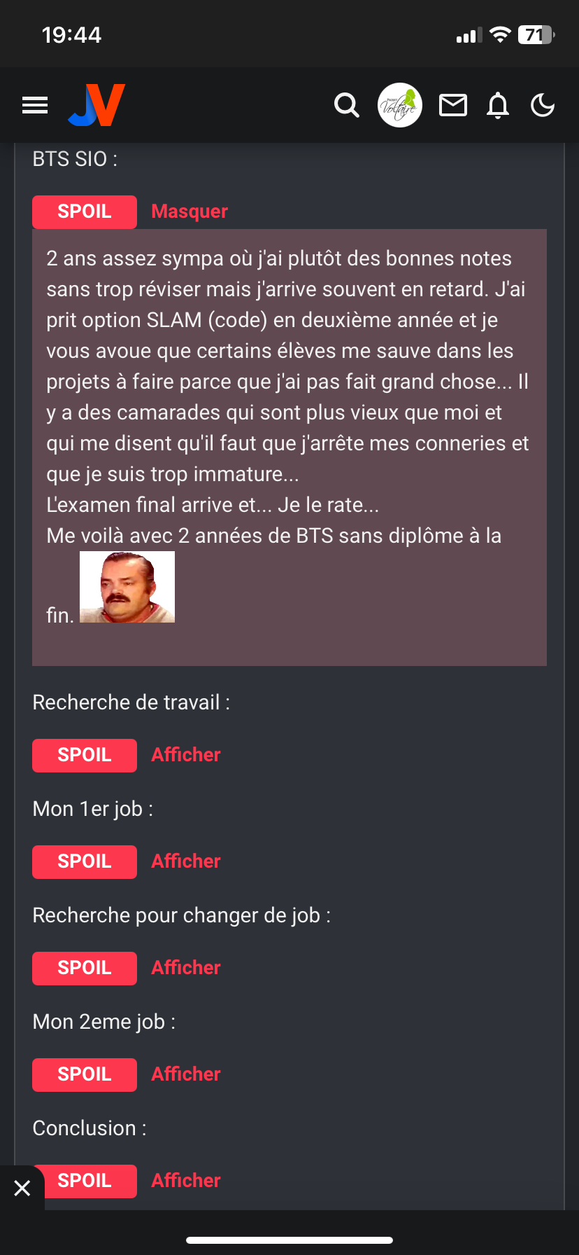 AYAAAA LYDENS a fait un BTS SIO et il l’a RATÉ