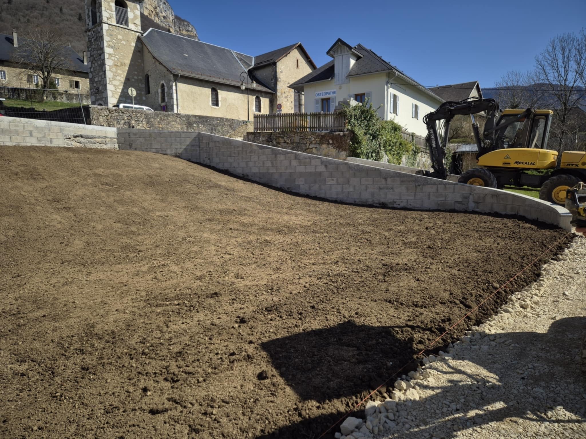 Projet de construction d'accès en maçonnerie