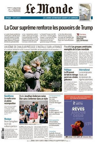 Le Monde du Dimanche 29 et Lundi 30 Juin 2025