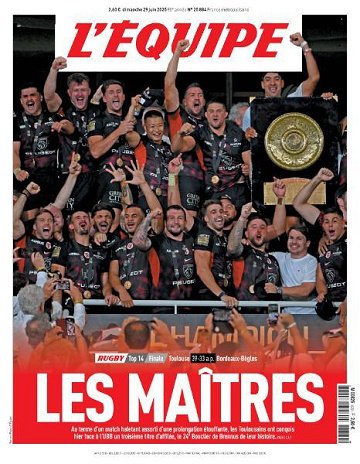 L'equipe du Dimanche 29 Juin 2025