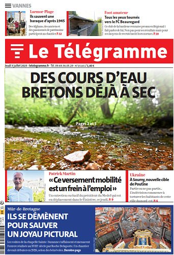 Le Télégramme (8 éditions) - 3 Juillet 2025