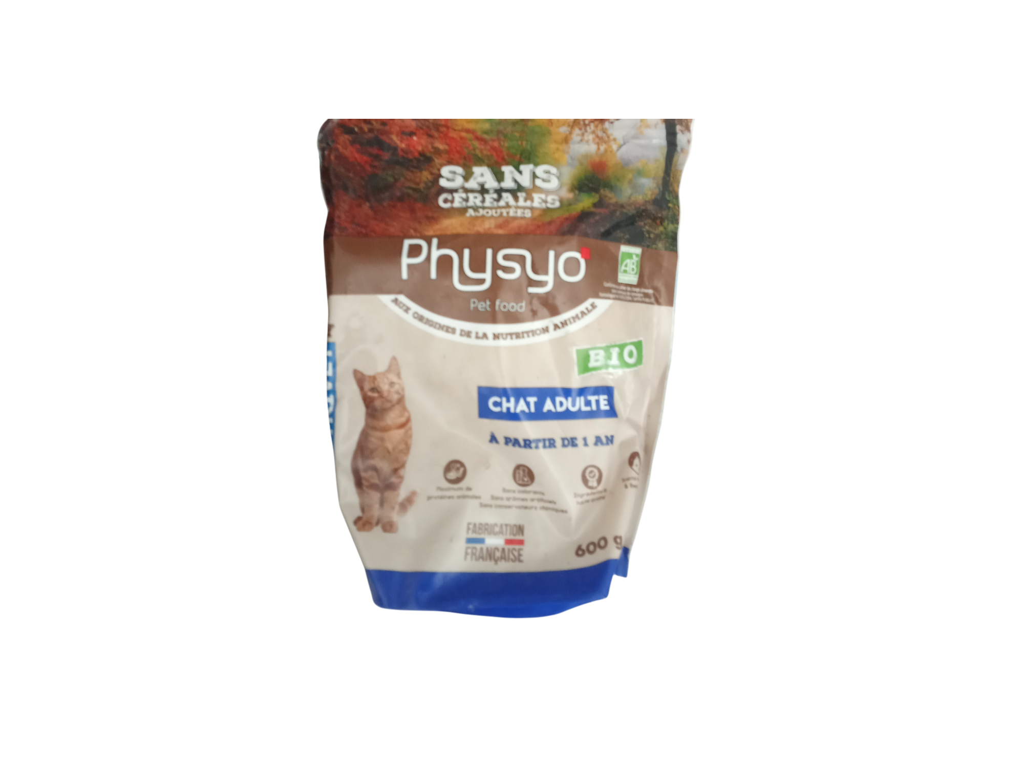 Croquettes pour chats adultes sans céréales Bio 600g 