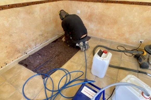 Traitement des remontées capillaires par injection de résine