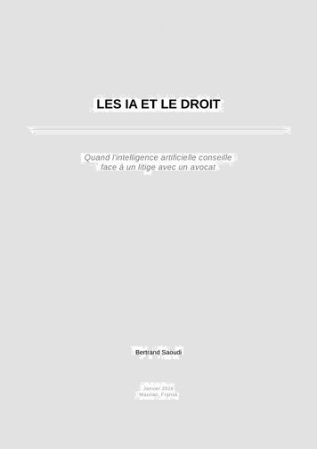 Les IA et le droit - Bertrand - Saoudi - 2026