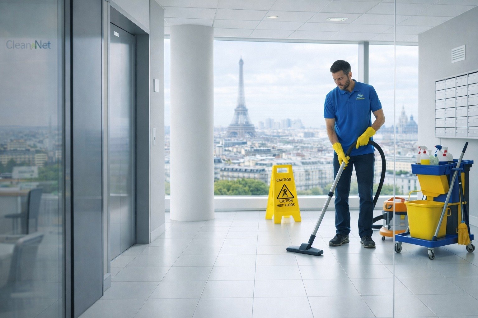 Équipe de nettoyage professionnelle Clean et Net