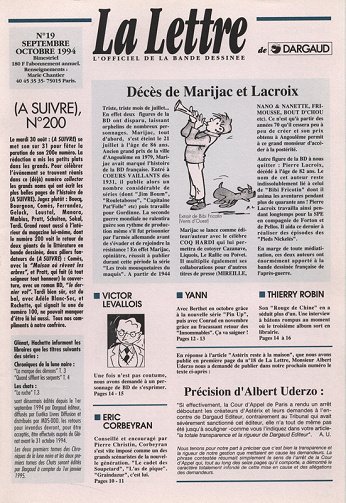 La Lettre De Dargaud - Tome 19