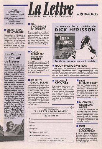 La Lettre De Dargaud - Tome 20