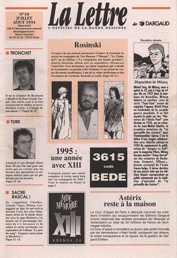 La Lettre De Dargaud - Tome 18
