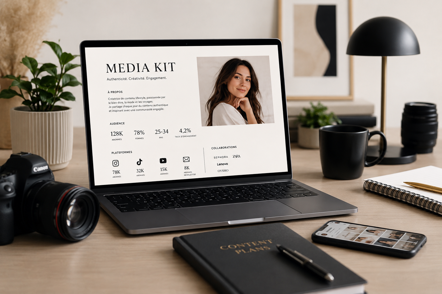 Média kit influenceur : le guide complet (modèle + exemples 2026)