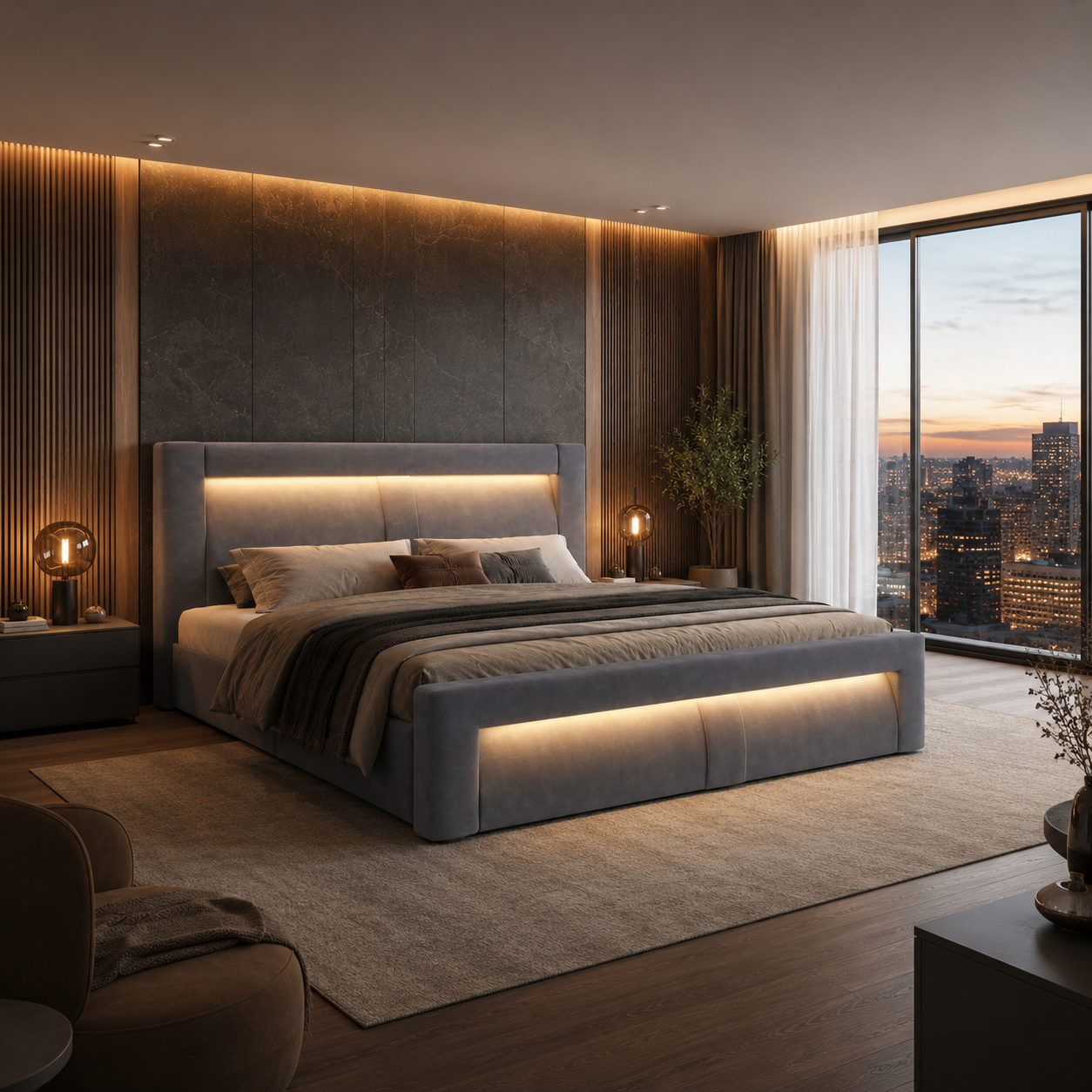 Couchage King Size 180x200 cm