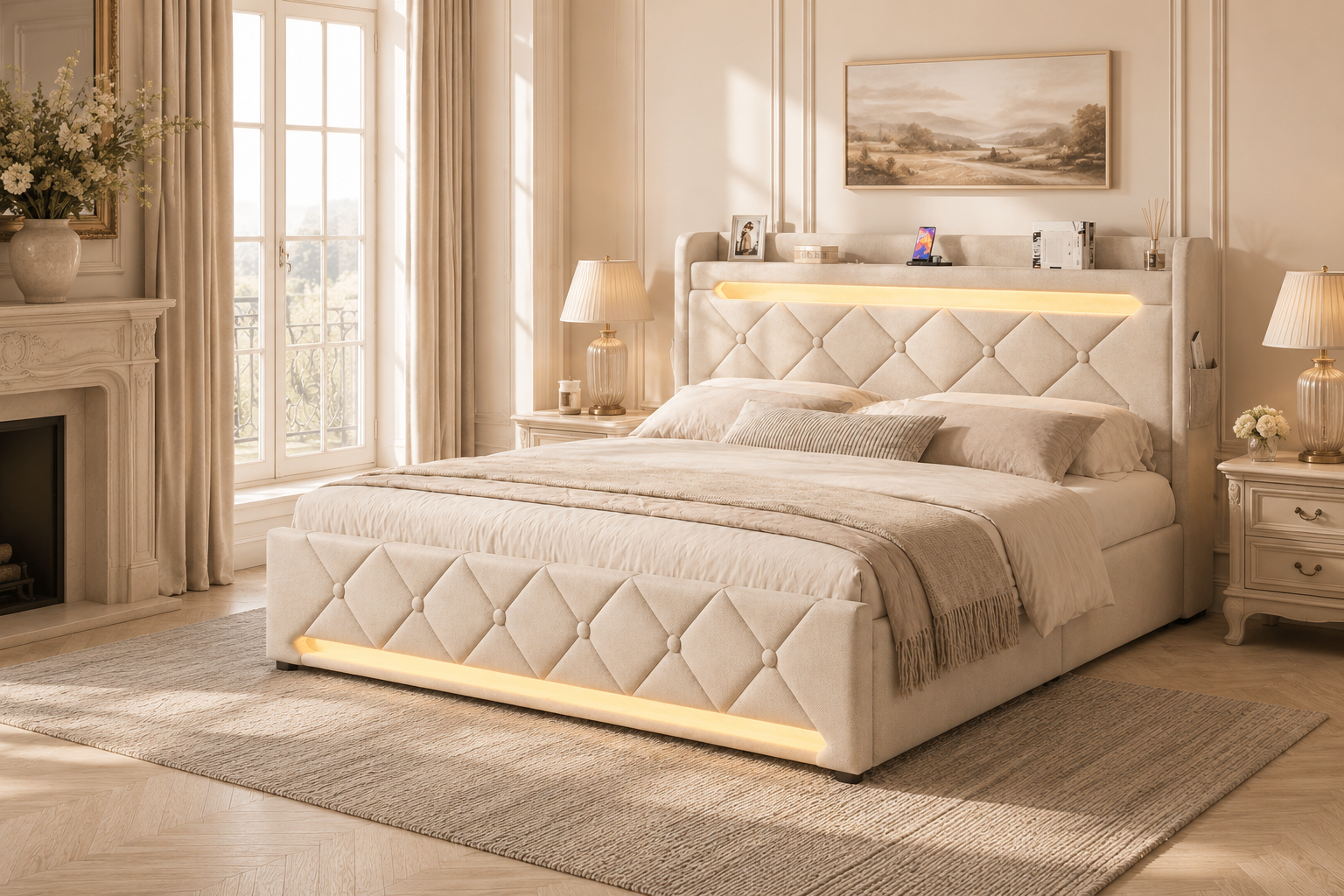 Couchage King Size 180x200 cm