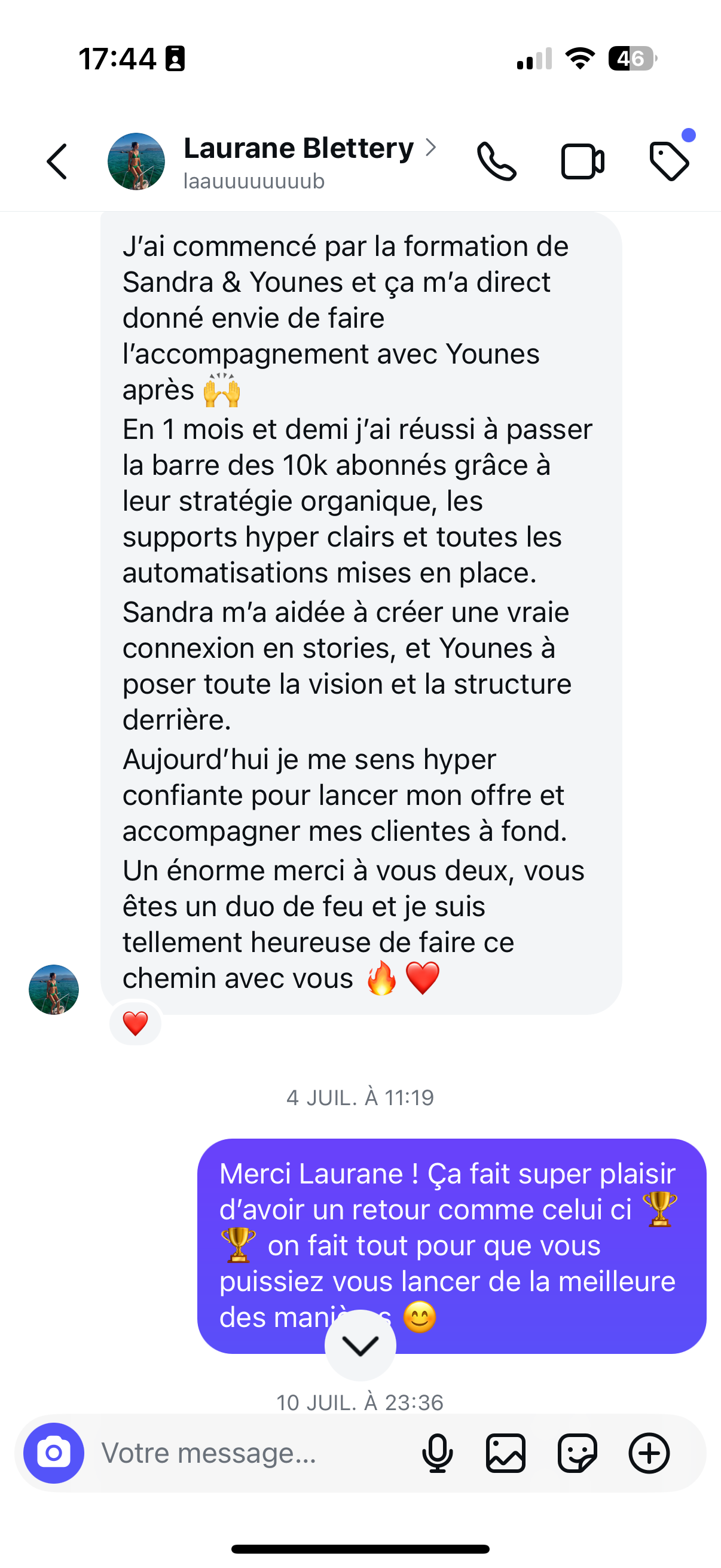 Résultat élève L'Impakt Digital