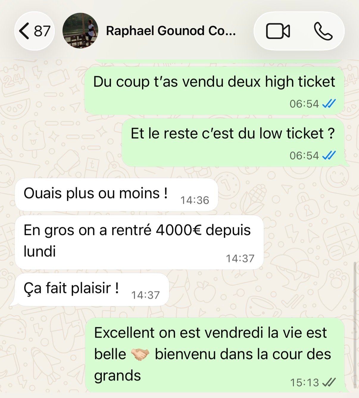Raphael : 4 000€ en une semaine