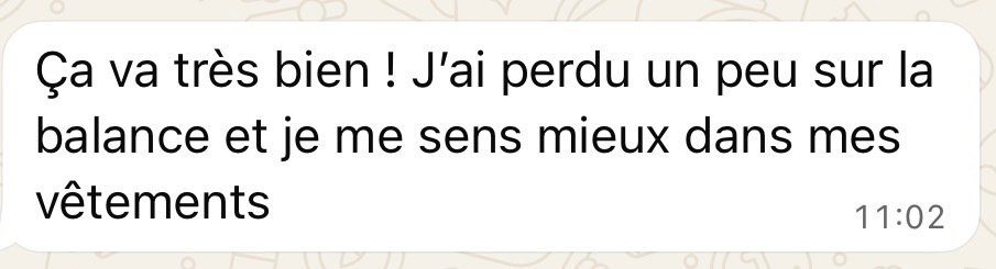 Retour d'une cliente