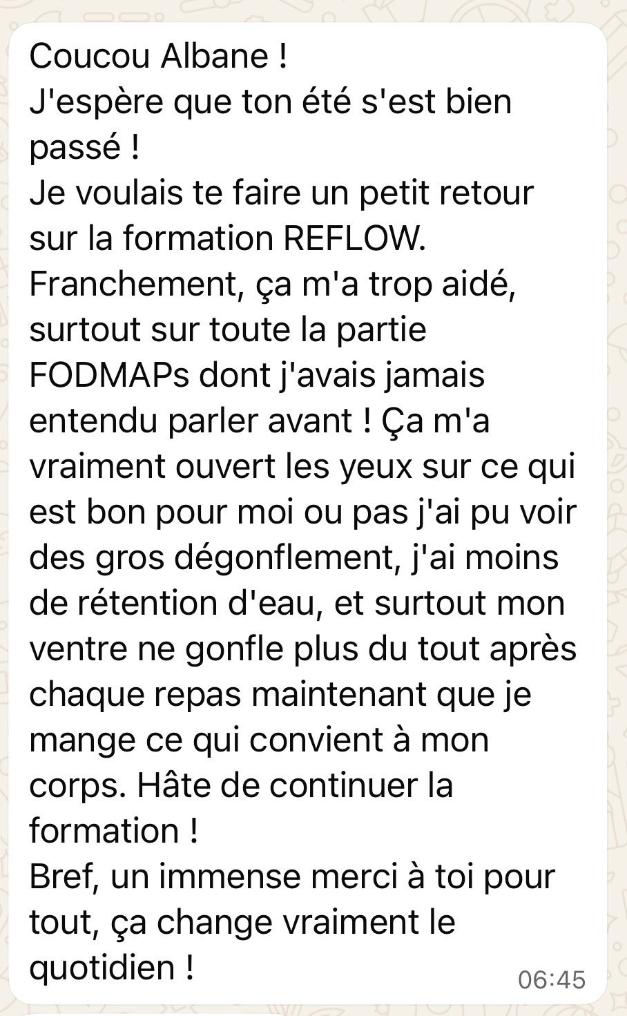 Témoignage : plus de ballonnements, elle se sent légère