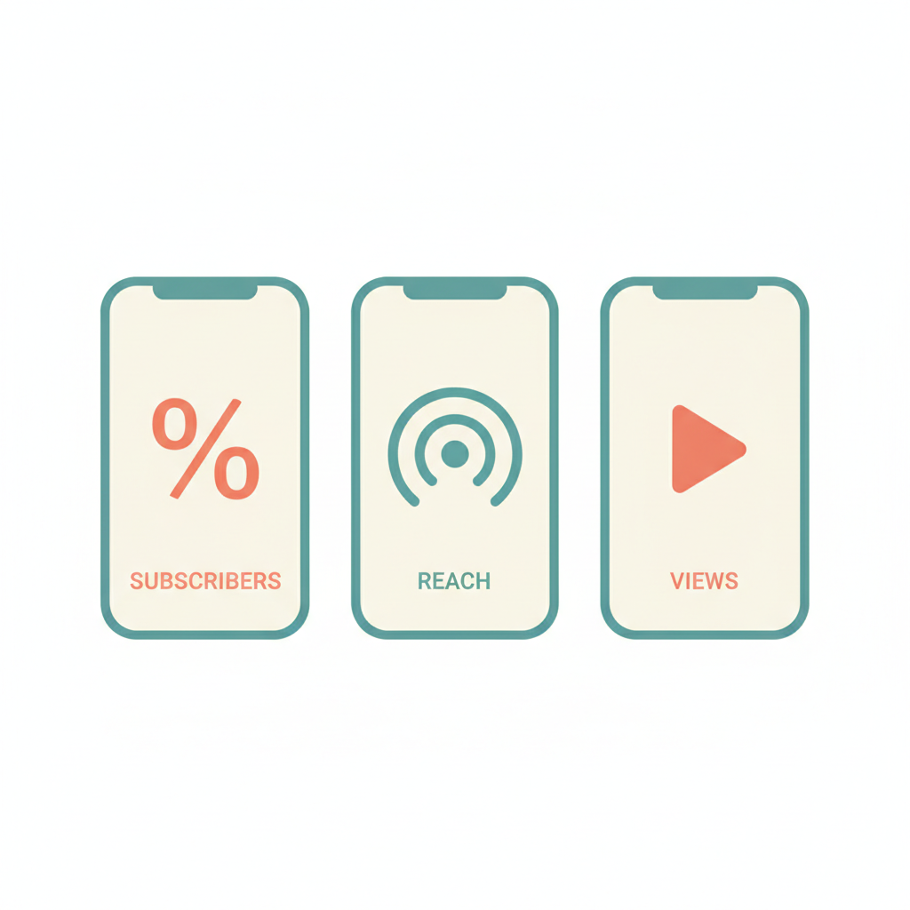 Trois écrans de smartphone illustrant les différentes formules de calcul d'engagement.