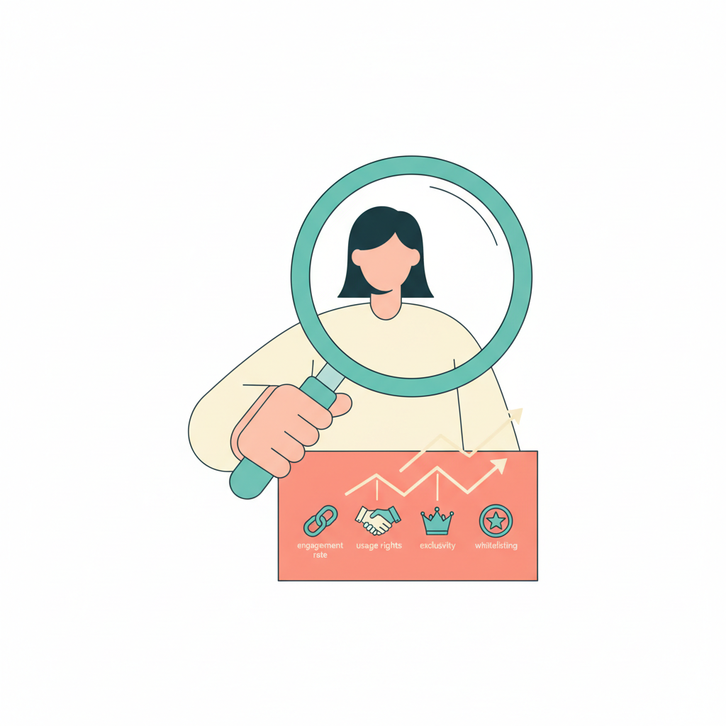 Les leviers augmentant les tarifs des influenceurs : engagement, droits d'usage, exclusivité et whitelisting.