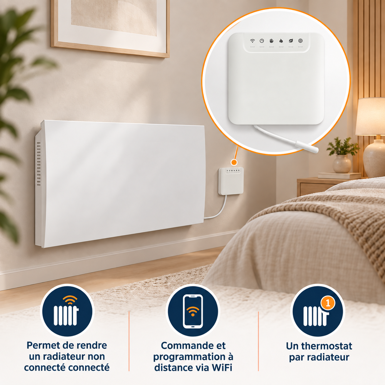 Gestion individuelle des radiateurs avec le thermostat connecté Wi-Fi Voltman
