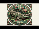 https://image.noelshack.com/fichiers/2023/42/5/1697822320-dall-e-2023-10-16-19-28-20-art-nouveau-medallion-design-featuring-a-formidable-crocodile-its-scales-meticulously-detailed-lurking-in-a-swamp-setting-adorned-with-aquatic-plant.jpg